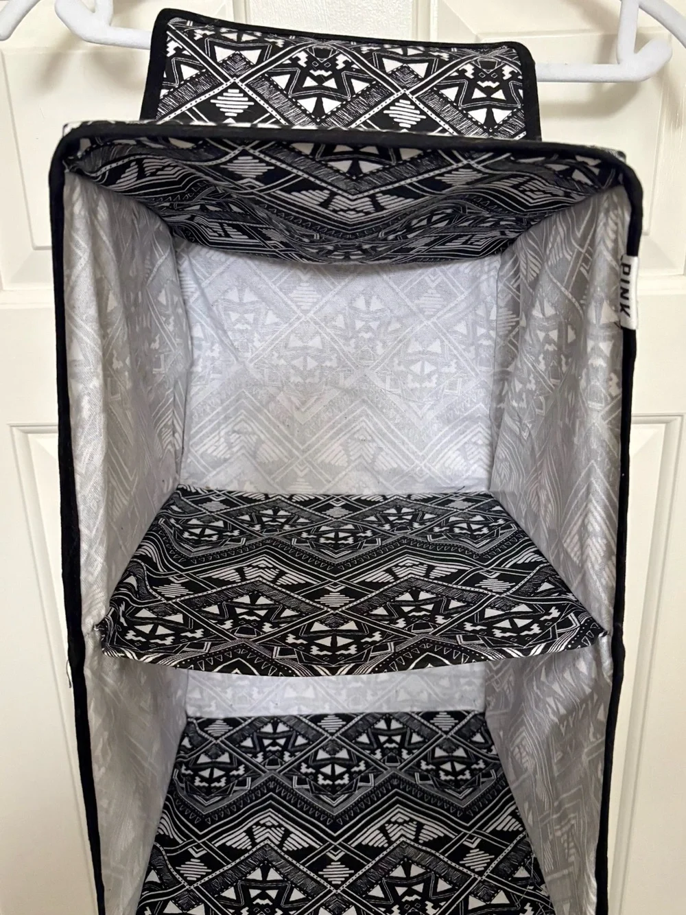 VINTAGE Victoria’s Secret PINK Black & White Hanging Shelf or Shoe Organizer